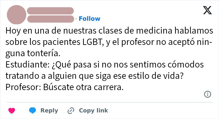 Memes impactantes con humor y crudas verdades sobre medicina y respeto a pacientes LGBT en clase universitaria.