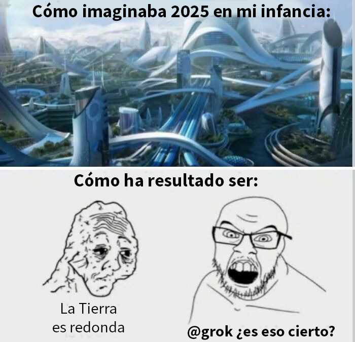 Memes impactantes que muestran la diferencia entre expectativas futuristas y crudas verdades con humor en internet.