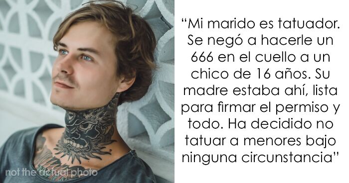 Hombre con tatuaje en el cuello mostrando cu00f3mo tatuadores se niegan a peticiones de clientes menores de edad.