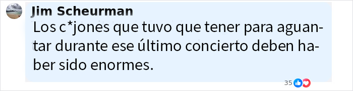 Comentario de un fan sobre la valentía en el último concierto de Black Sabbath tras el fallecimiento de Ozzy Osbourne.