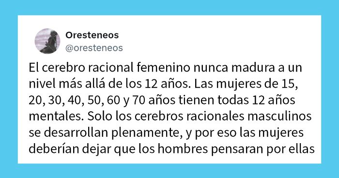 Publicaciu00f3n ridu00edcula que genera vergu00fcenza ajena mostrando ideas estu00fapidas sobre el cerebro racional femenino y masculino.