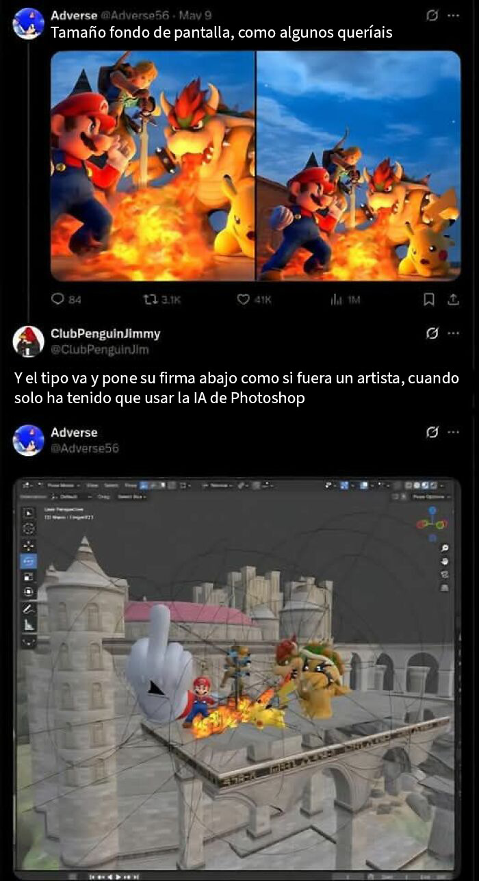 Capturas de pantalla con personajes y escena de videojuego, mostrando correcciones que harán pensar dos veces antes de corregir.