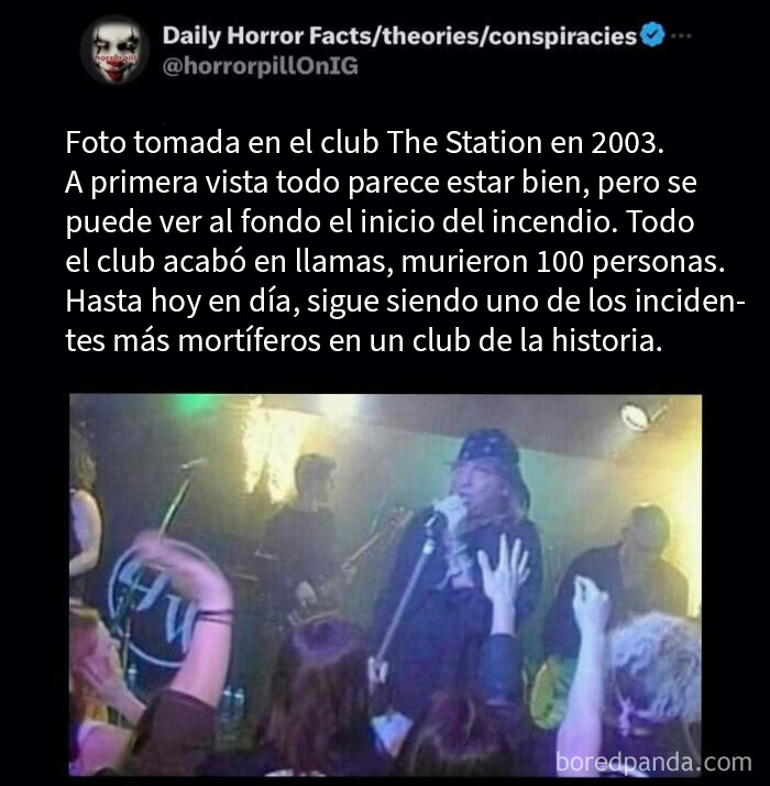 Incendio en club The Station en 2003, uno de los eventos más terroríficos y mortíferos en la historia de clubes nocturnos.