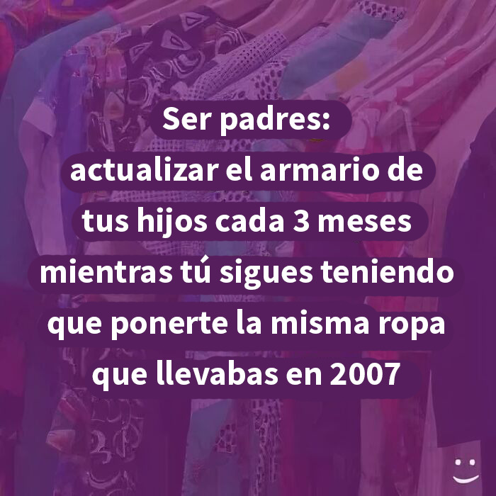 Memes sobre madres y la crianza de los hijos mostrando lo absurdo de actualizar el armario infantil frecuentemente.