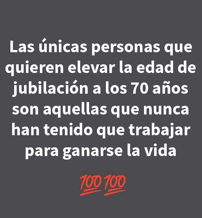 Texto en imagen sobre trabajos y jubilación relacionado con publicaciones sobre los años 80 y cambios en nuestras vidas.