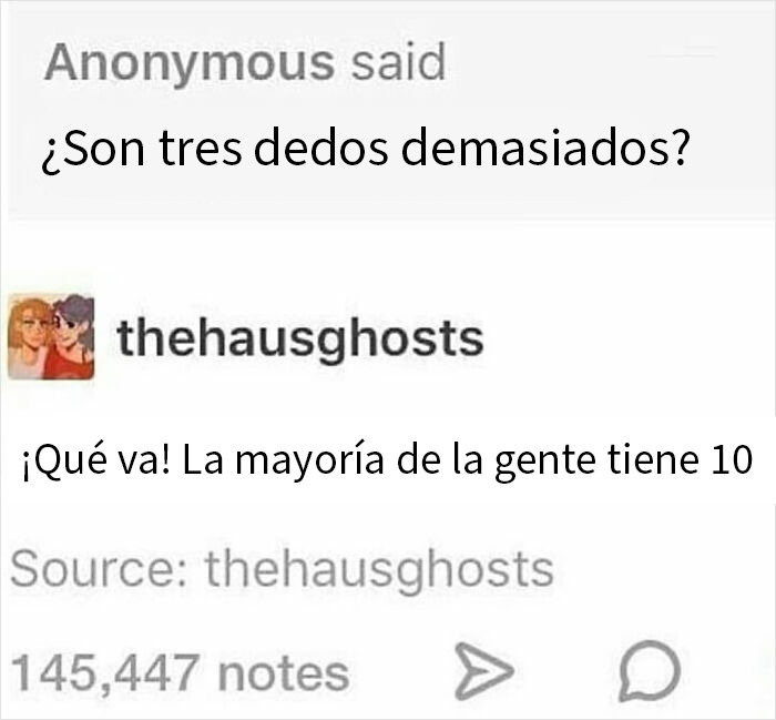 Intercambio de respuestas brutales y sarcásticas sobre la cantidad de dedos que tiene la mayoría de la gente.