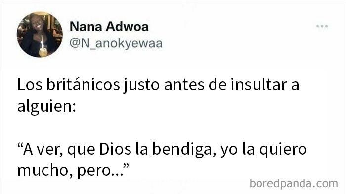 Meme británico mostrando el humor único de los británicos antes de insultar con cortesía y humor.