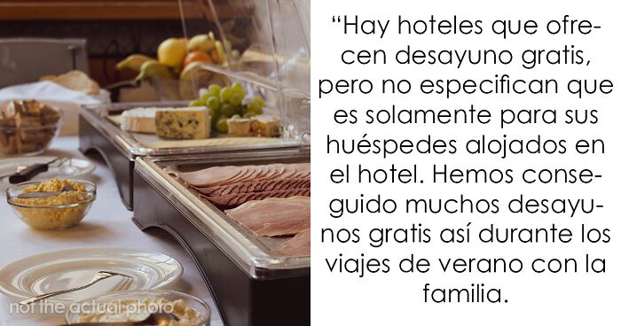 Buffet de desayuno en hotel con variedad de alimentos destacando vacu00edos legales en ofertas para huu00e9spedes alojados.