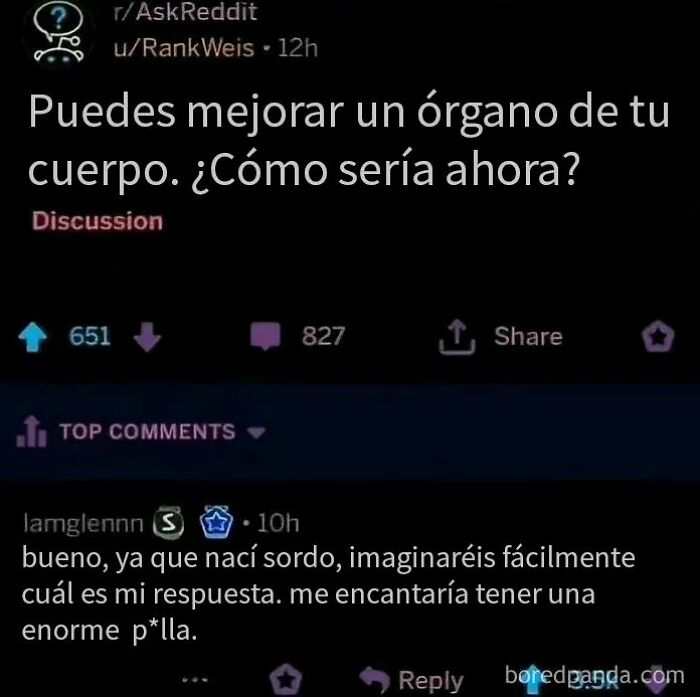 Meme divertido sobre actualizar un órgano del cuerpo con respuestas ingeniosas en discusión online para mejorar tu día.