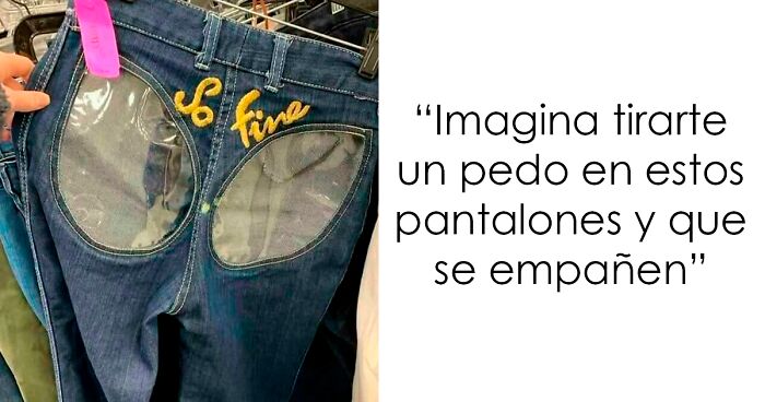 Pantalones con bolsillos transparentes y texto divertido, un meme para alegrarte el du00eda con humor inesperado.
