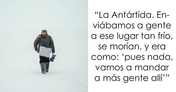 Persona caminando en la nieve en la Antu00e1rtida, uno de los momentos famosos que cambiu00f3 el curso de la historia.