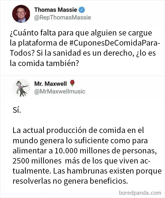 Tuit sobre la producción mundial de alimentos y la dificultad para entender la realidad, causando incredulidad y facepalm.