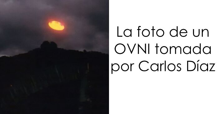 Foto real de un OVNI brillante en el cielo nocturno que permanece sin explicaciu00f3n hasta hoy.