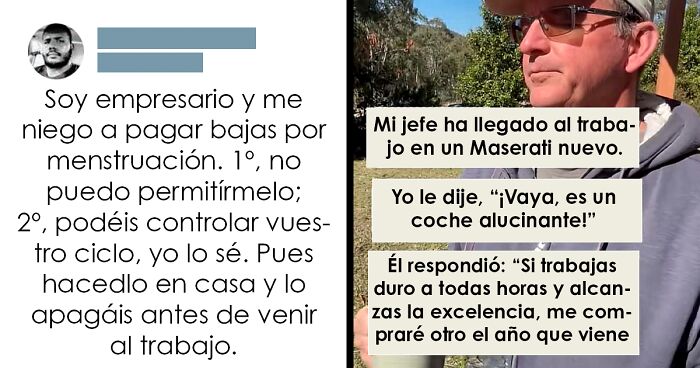 Hombre con gafas y gorra hablando sobre jefes y polu00e9micas sobre bajas por menstruaciu00f3n y lujo laboral.