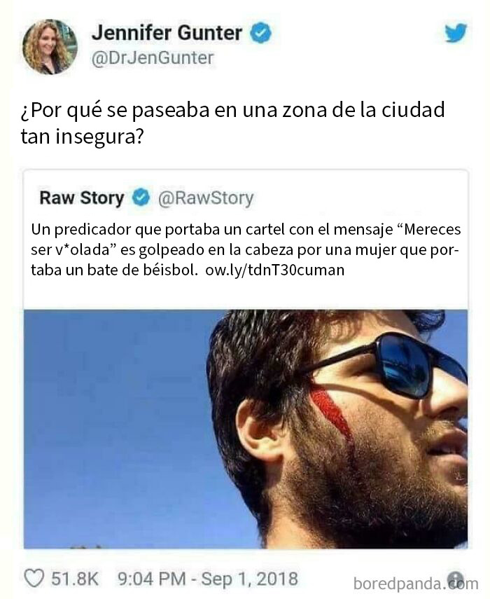 Hombre con sangrado en la cara, ejemplo de karma funcionando como debería según casos de karma notables.