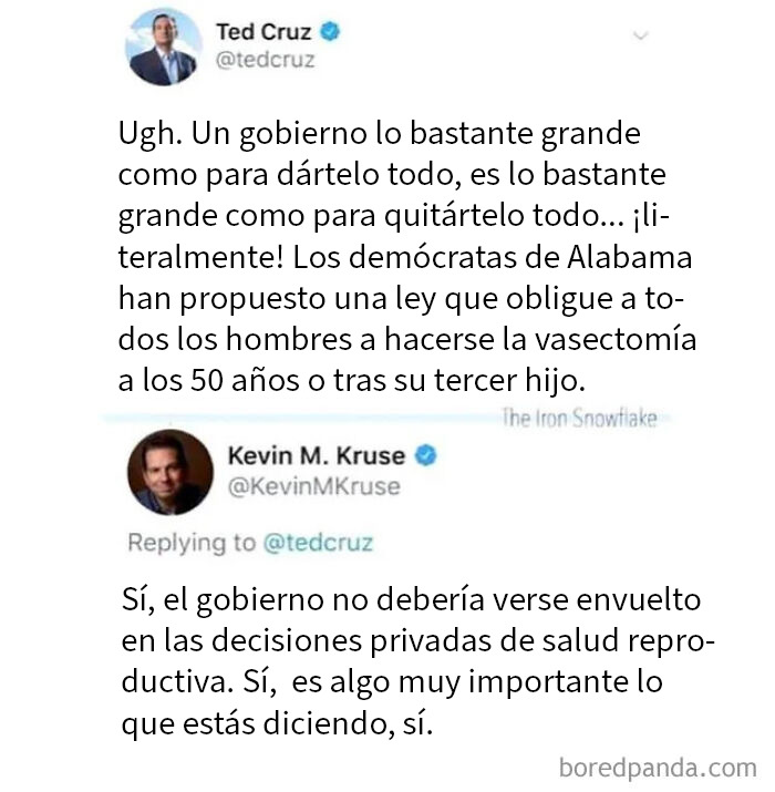 Captura de pantalla de respuestas en Twitter mostrando ejemplos de karma y su efecto justo en situaciones polémicas.
