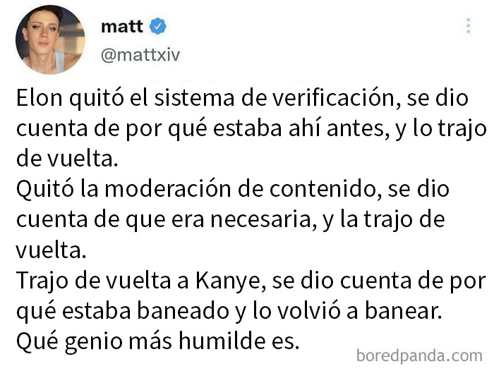 Tuit sobre karma, mostrando ejemplos de consecuencias y decisiones que cambian tras errores iniciales.