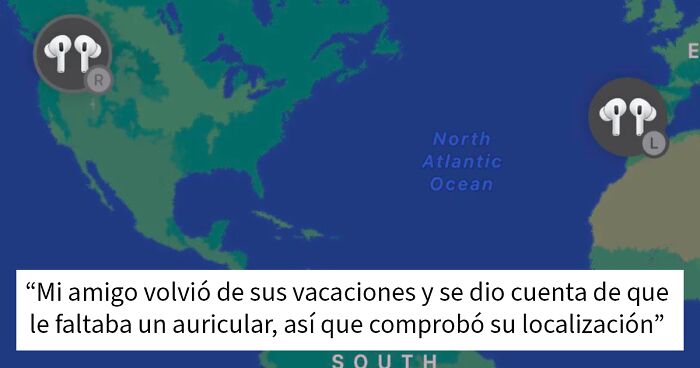 Mapa que muestra la localizaciu00f3n de un auricular perdido durante las vacaciones que no salieron como se esperaba