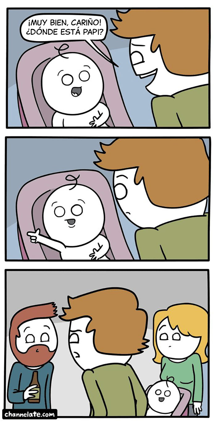 Pareja en café y casa con humor oscuro en cómic divertido que muestra conversación y juego de palabras.