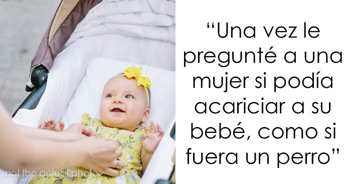 Bebu00e9 en cochecito mientras persona malinterpreta seu00f1ales sociales y crea una situaciu00f3n incu00f3moda con sus gestos.