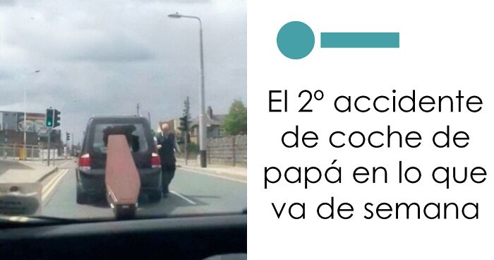Accidente de coche captado desde el interior con una escena inesperada al lado de un vehu00edculo detenido en la carretera.