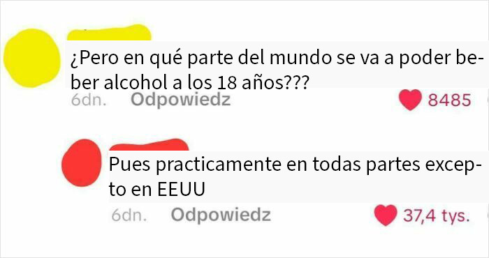 Comentario en redes sobre dónde se puede beber a los 18 años, destacando a América y momentos embarazosos en línea.