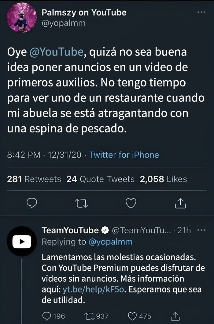 Error de empresas en redes sociales con anuncios inapropiados antes de videos de primeros auxilios causando indignación en usuarios.