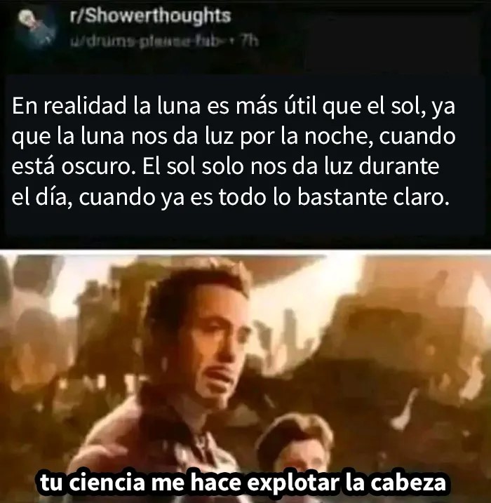 Imagen de publicación online mostrando una discusión sobre la reflexión de la luz en rocas y la luna con errores evidentes.