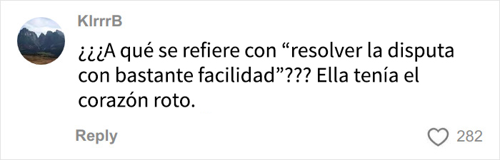 Comentario en redes cuestionando la facilidad con que Emma Thompson corrigió a Timothée Chalamet durante una disputa.