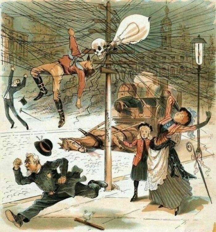 Propaganda antielectricidad de 1900