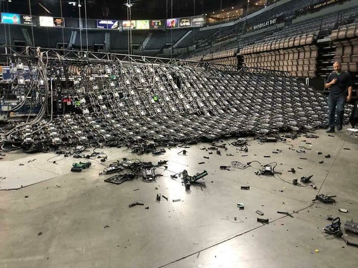 Un muro de video de 300.000 dólares se derrumbó en Las Vegas