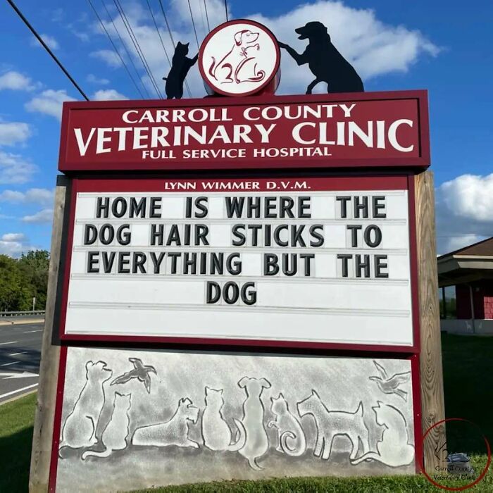 30 Of The Funniest Outdoor Signs From This Vet Clinic To Make You Crack A Smile (New Pics)
