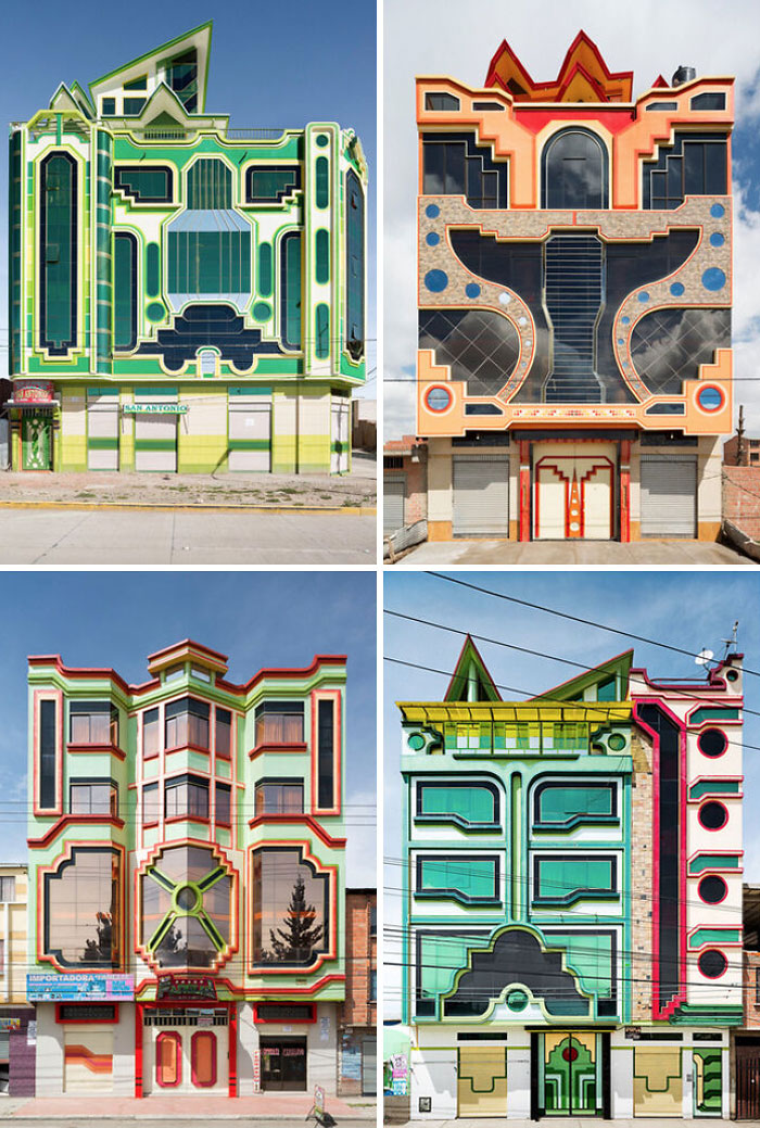 Edificios de Freddy Mamani en El Alto, Bolivia