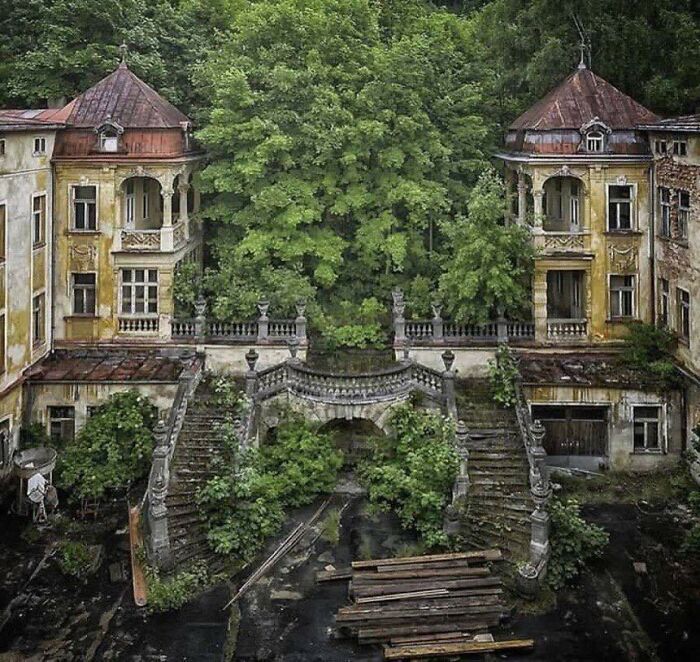 Ciudad balneario abandonada en la República Checa