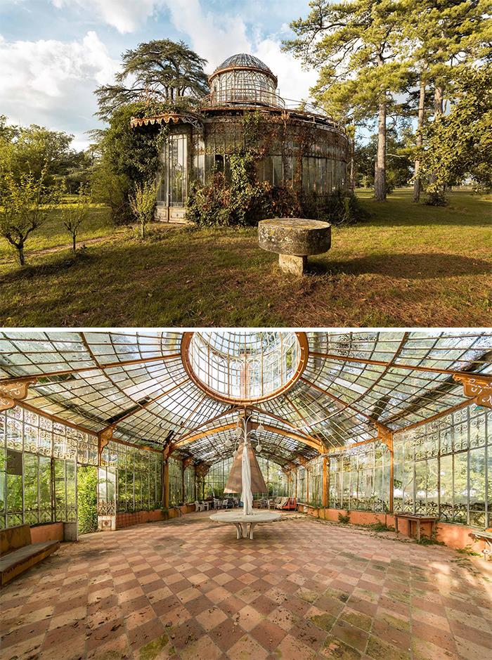 Invernadero abandonado del siglo XIX, Francia