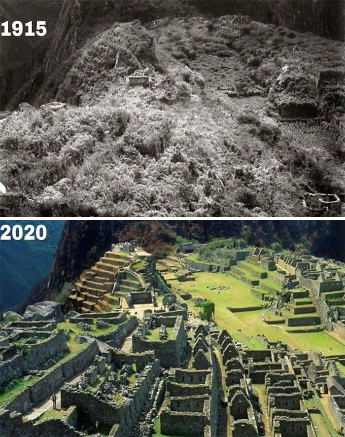 Machu Picchu, Perú. 1915 y 2020
