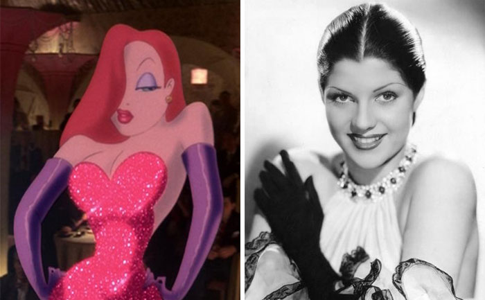 Jessica Rabbit en Quién Engañó A Roger Rabbit se basó principalmente en Rita Hayworth