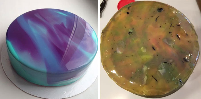 Probé a hacer un glaseado de espejo