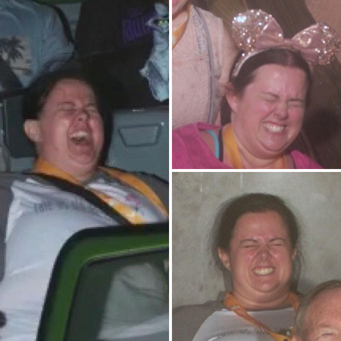 Mi madre parece estar dando a luz en todas las atracciones