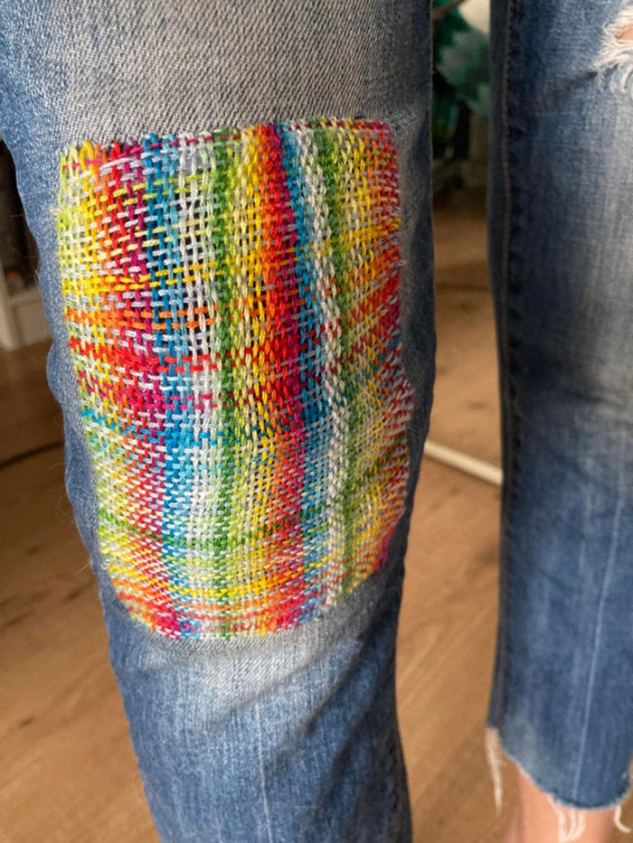 Terminé de zurcir mis pantalones. Es la primera vez que hago algo así por lo que estoy muy feliz con el resultado