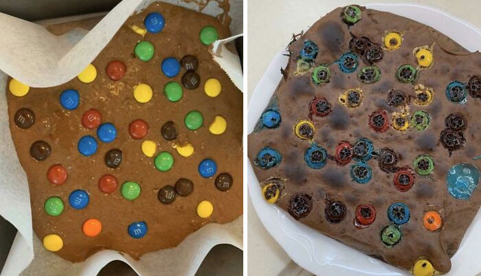 Mis brownies se ven como esas fotos donde te muestran los daños que te provoca una adicción 