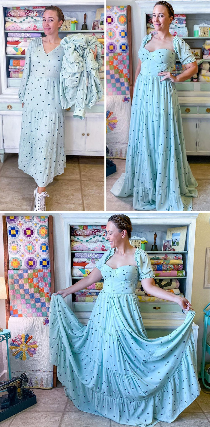 Woman Modifies Old Thrift Store Clothes To Create New Outfits And Here Are 25 Of Her Best Works (New Pics)