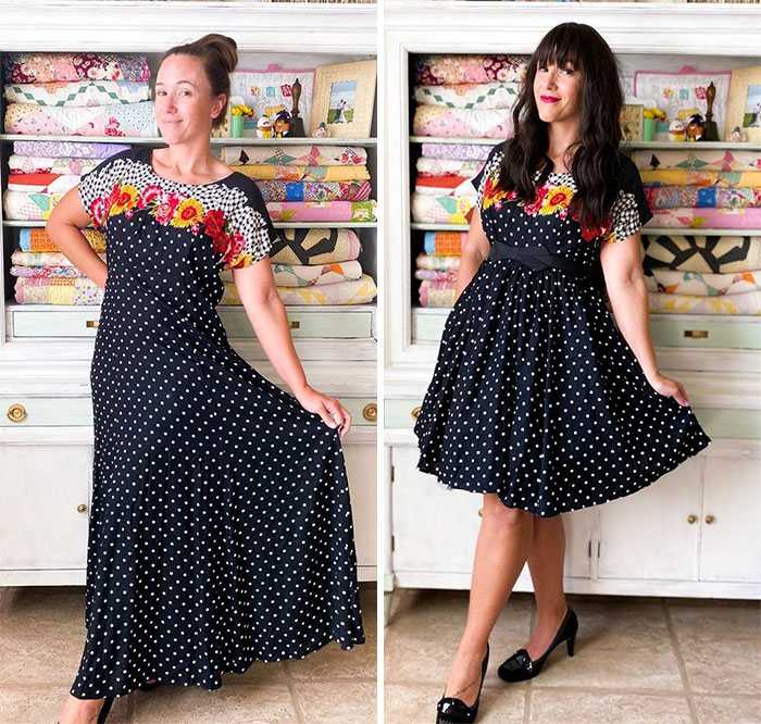 Woman Modifies Old Thrift Store Clothes To Create New Outfits And Here Are 25 Of Her Best Works (New Pics)