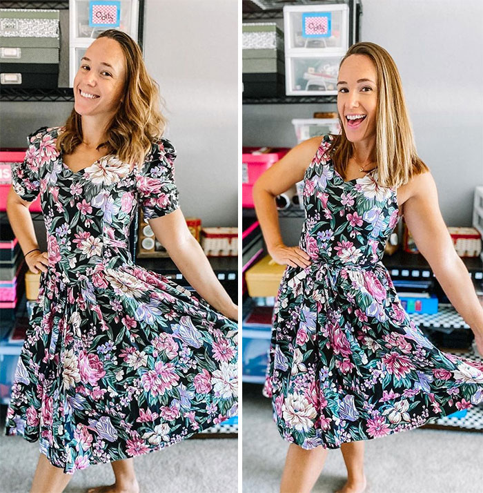 Woman Modifies Old Thrift Store Clothes To Create New Outfits And Here Are 25 Of Her Best Works (New Pics)