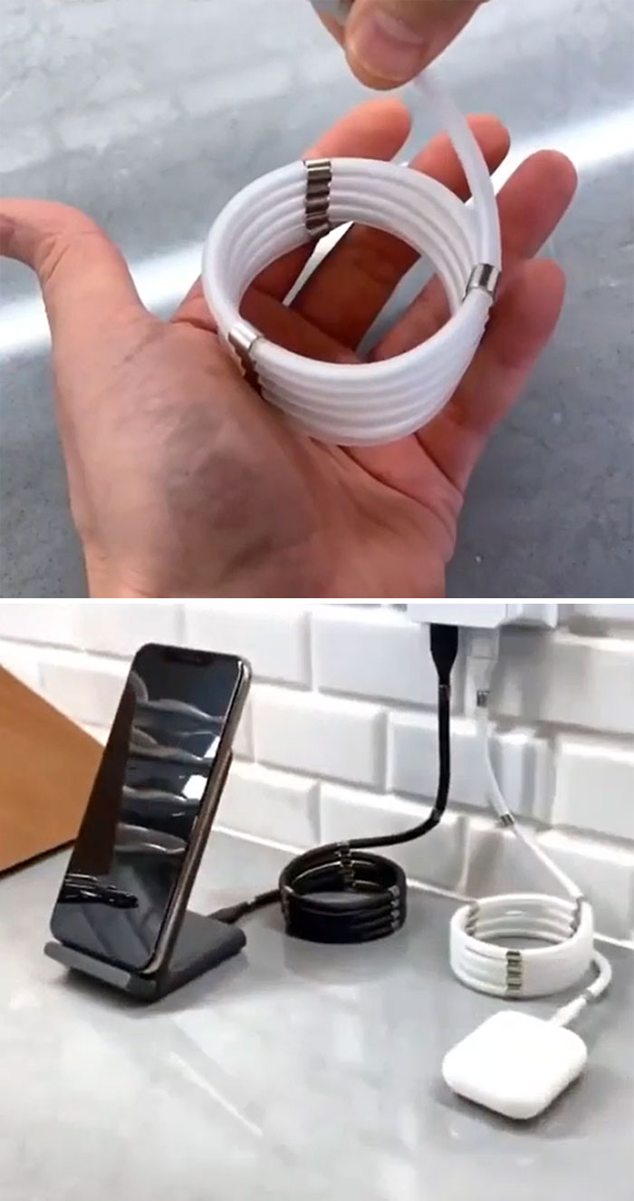 Este cable de carga está diseñado para recoger lo que es innecesario