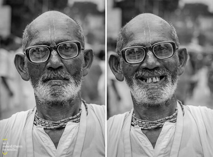 Photographer Takes Photos Of Strangers, Then Asks Them To Smile And Takes Another One (10 New Pics)