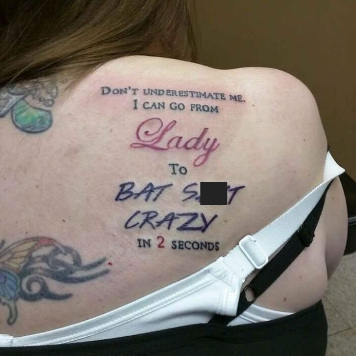 No subestimes a las personas con tatuajes de varias fuentes de letras