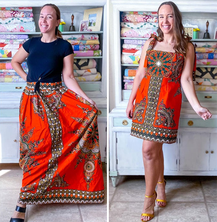 Woman Modifies Old Thrift Store Clothes To Create New Outfits And Here Are 25 Of Her Best Works (New Pics)