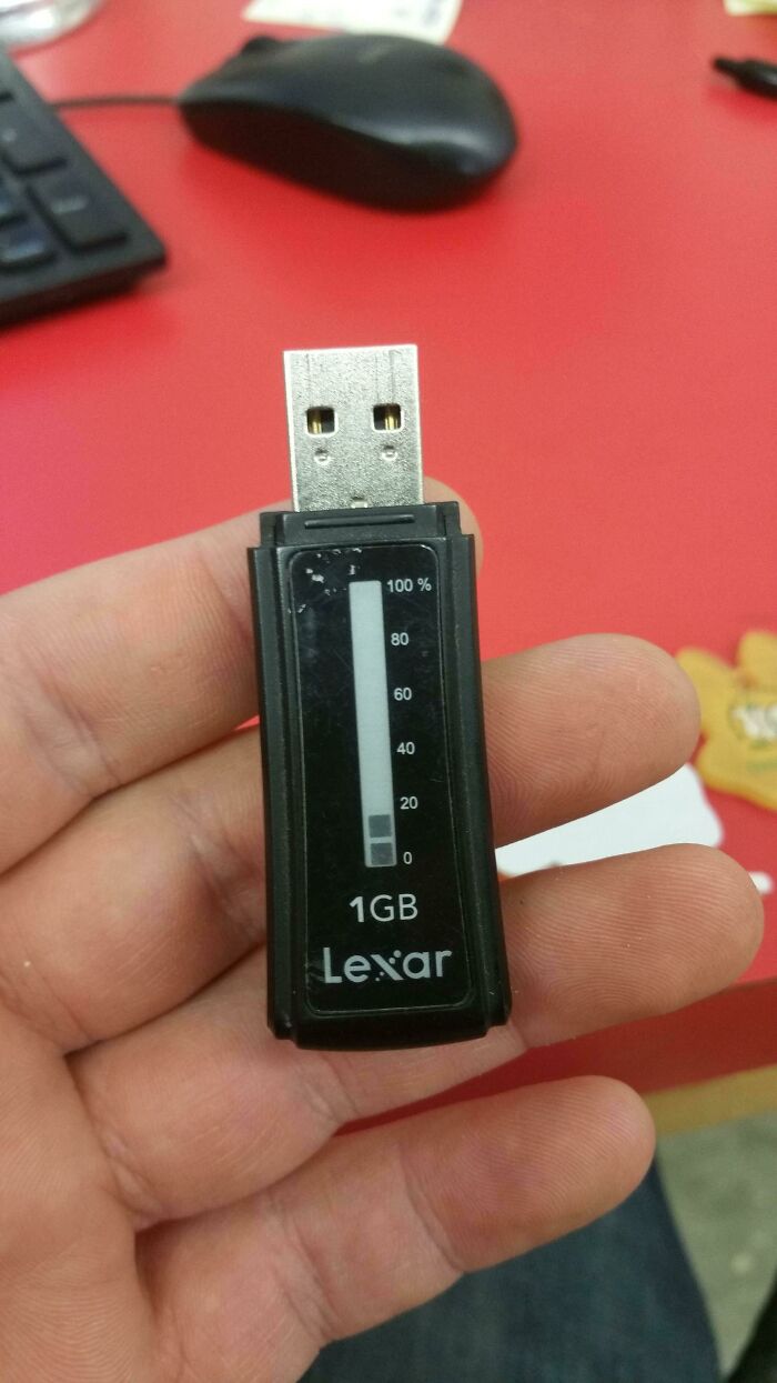 Este pendrive que muestra lo lleno que está