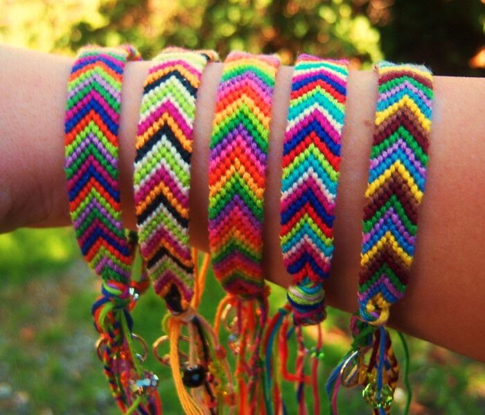 Brazaletes de la amistad, me encantaba hacerlos